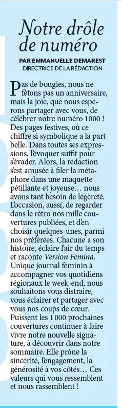 actualité - communiqué de presse - Version Femina