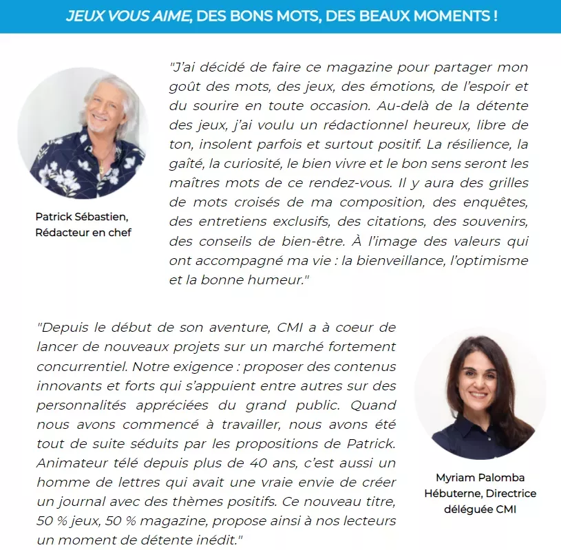 actualité - communiqué de presse - Patrick Sébastien